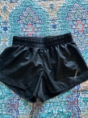 Reebok Black Women’s Athletic Shorts with Subtle Texture